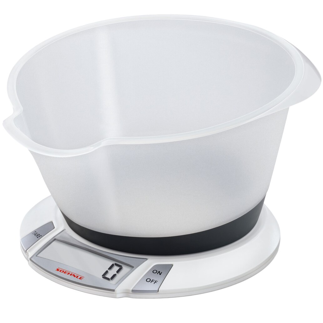 Cantar digital de bucatarie Soehnle Olympia Plus, 5kg, 1 gr, Alb